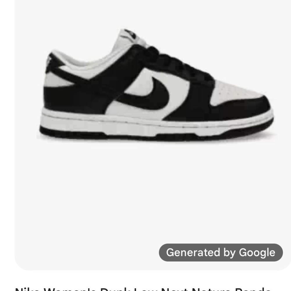 Nike Black and White Dunk Low Sneakers -Next to Nature